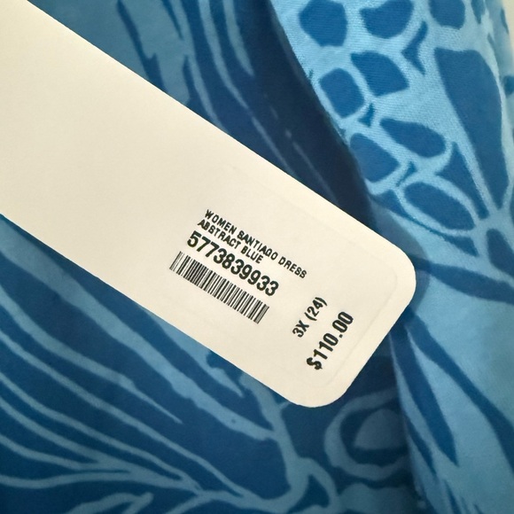NWT Soft Surroundings Abstract Blue Santiago Dress 3X - Picture 5 of 9
